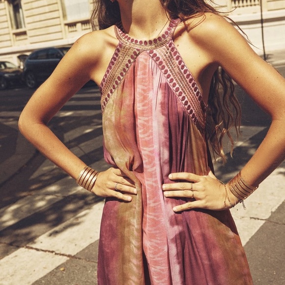 ZARA SEQUIN TIE-DYE DRESS - Picture 6 of 7
